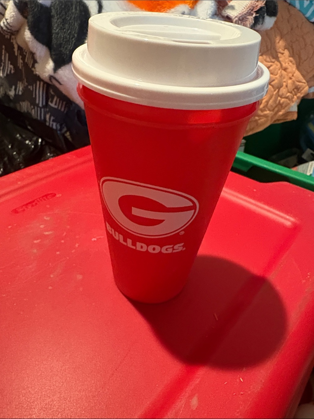 Red Travel Tumbler with White Lid